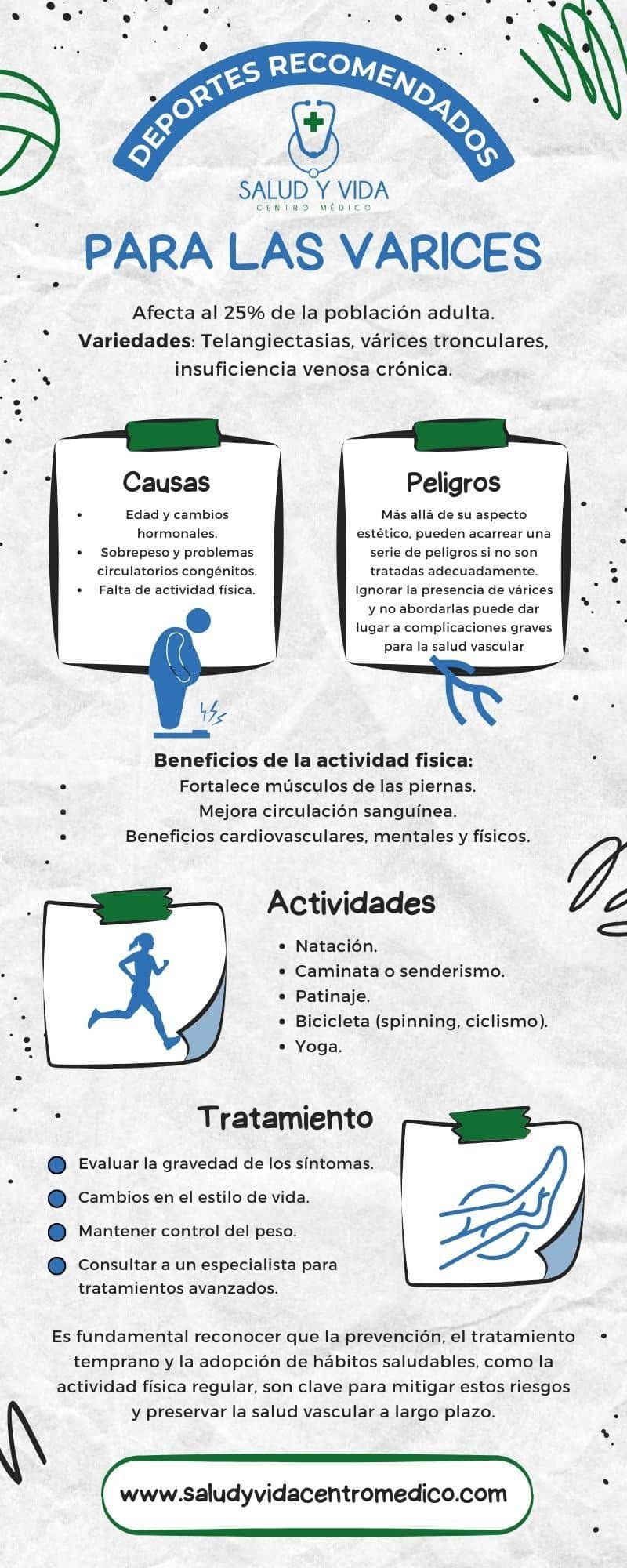 Deportes recomendados para las varices